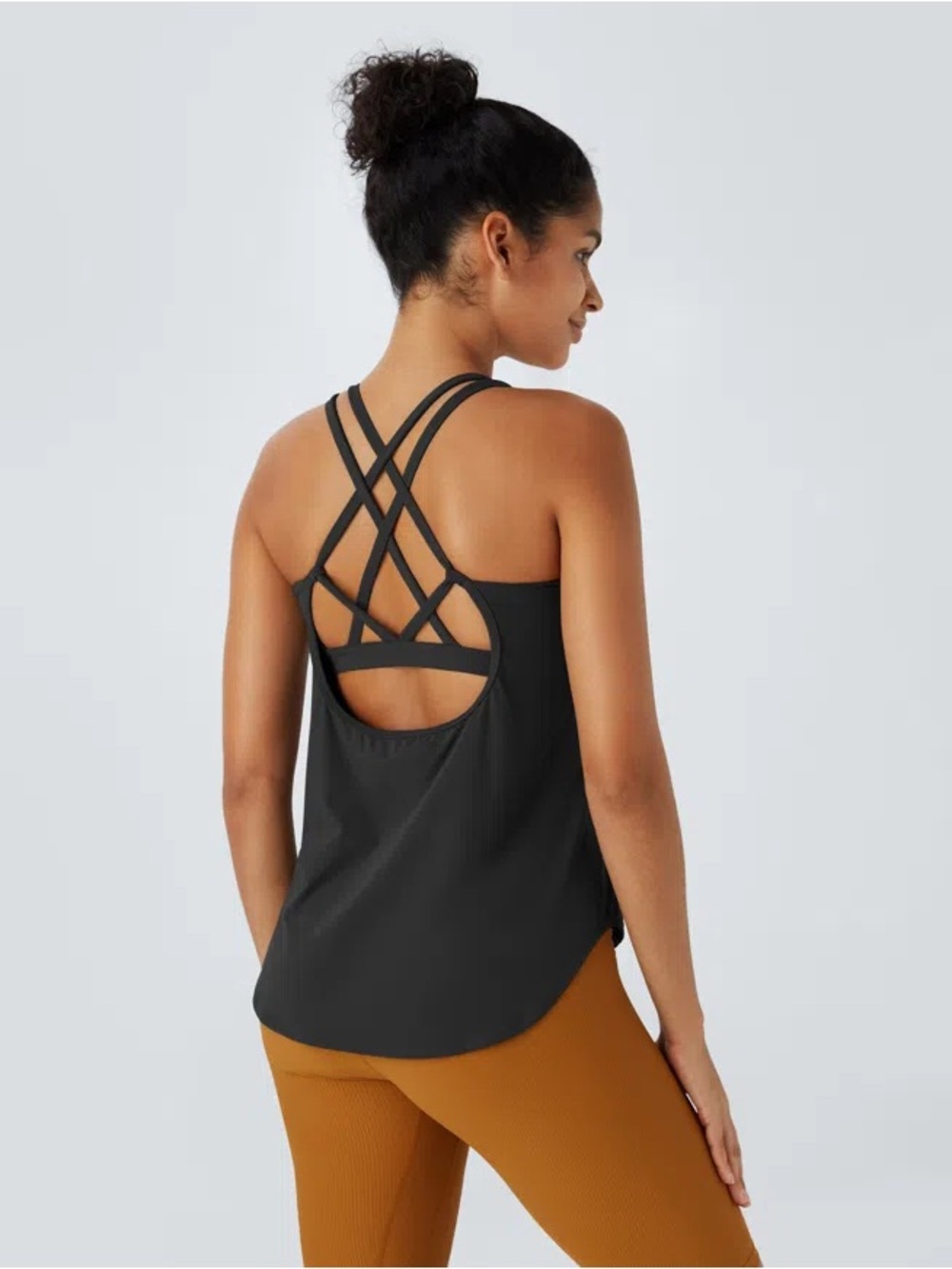 Halara UltraSculpt™ Round Neck Curved Hem Workout Tank Top